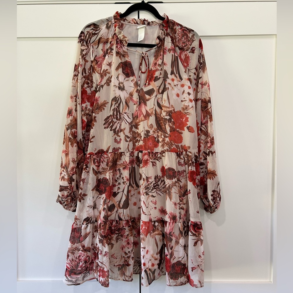 H&M Floral Long Sleeve Dress